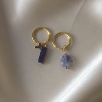 Lapis Lazuli + Sodalite Hoops