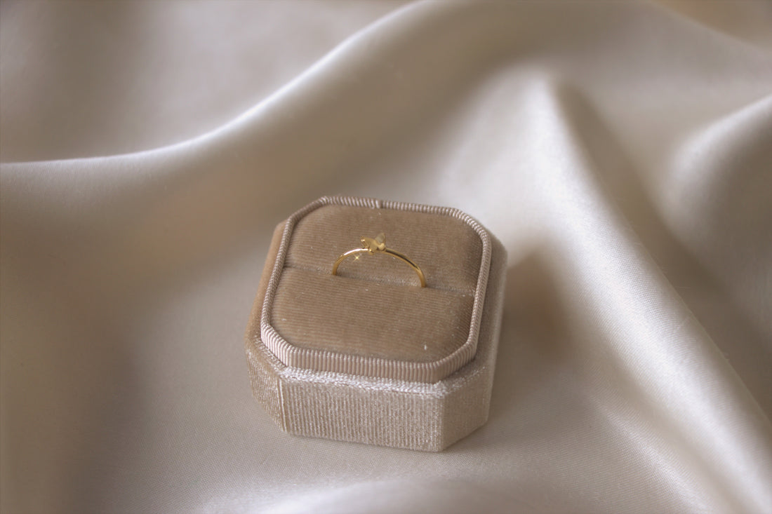 Charming Dainty Butterfly Ring