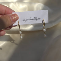 Dainty Pearl Drop Earrings