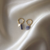 Lapis Lazuli + Sodalite Hoops