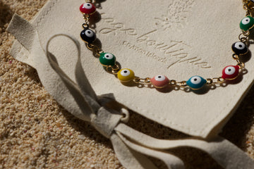 Rainbow Evil Eye Anklet - Sage Boutique✨